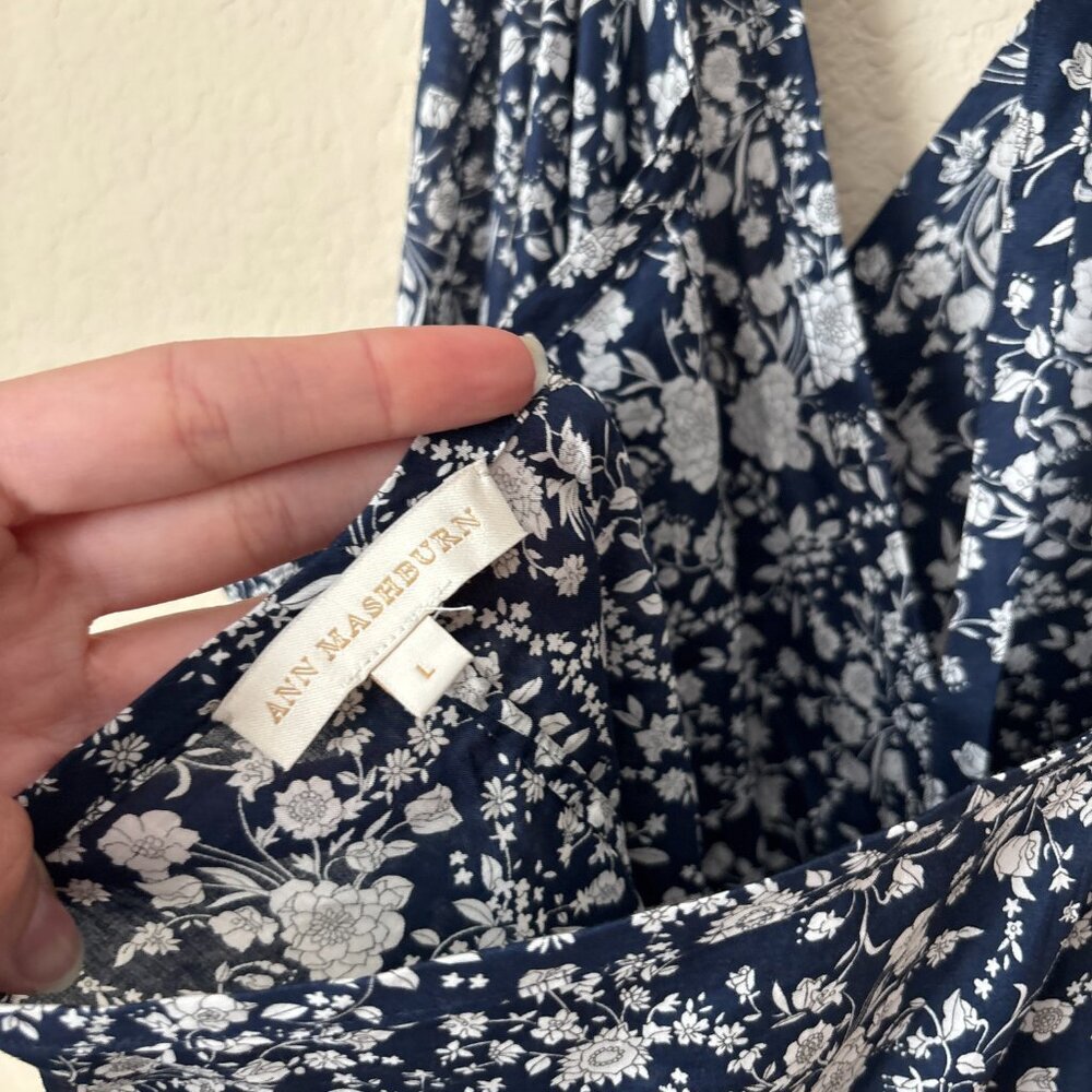 Ann Mashburn Liberty Fabrics Floral Printed Wrap Maxi Dress - Picture 4 of 11